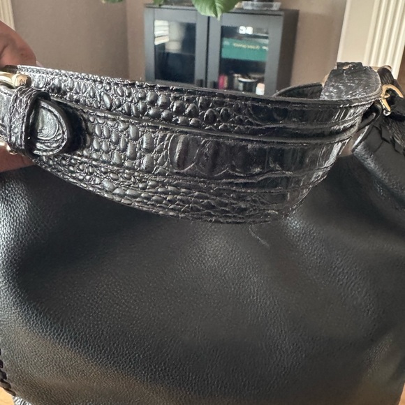 Brahmin Black Leather Hobo Handbag - Picture 8 of 11